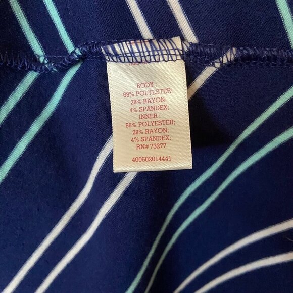 SO Juniors Size Medium Navy Blue Multicolor Tank Swing‎ Dress Stripped Racerback - Picture 8 of 8